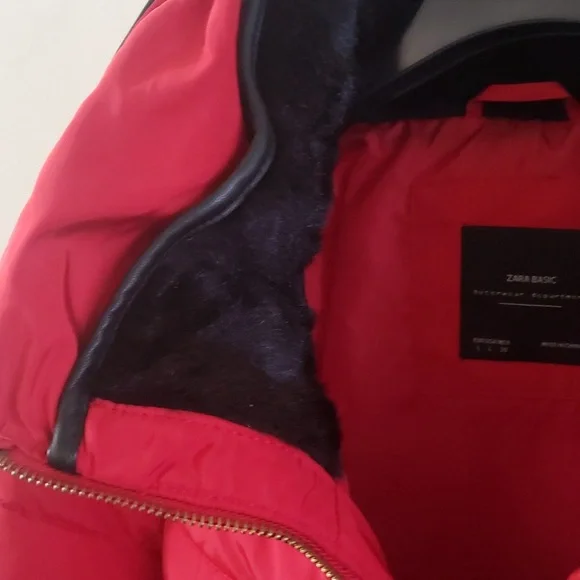 Zara Red Puffer Jacket - Picture 8 of 16